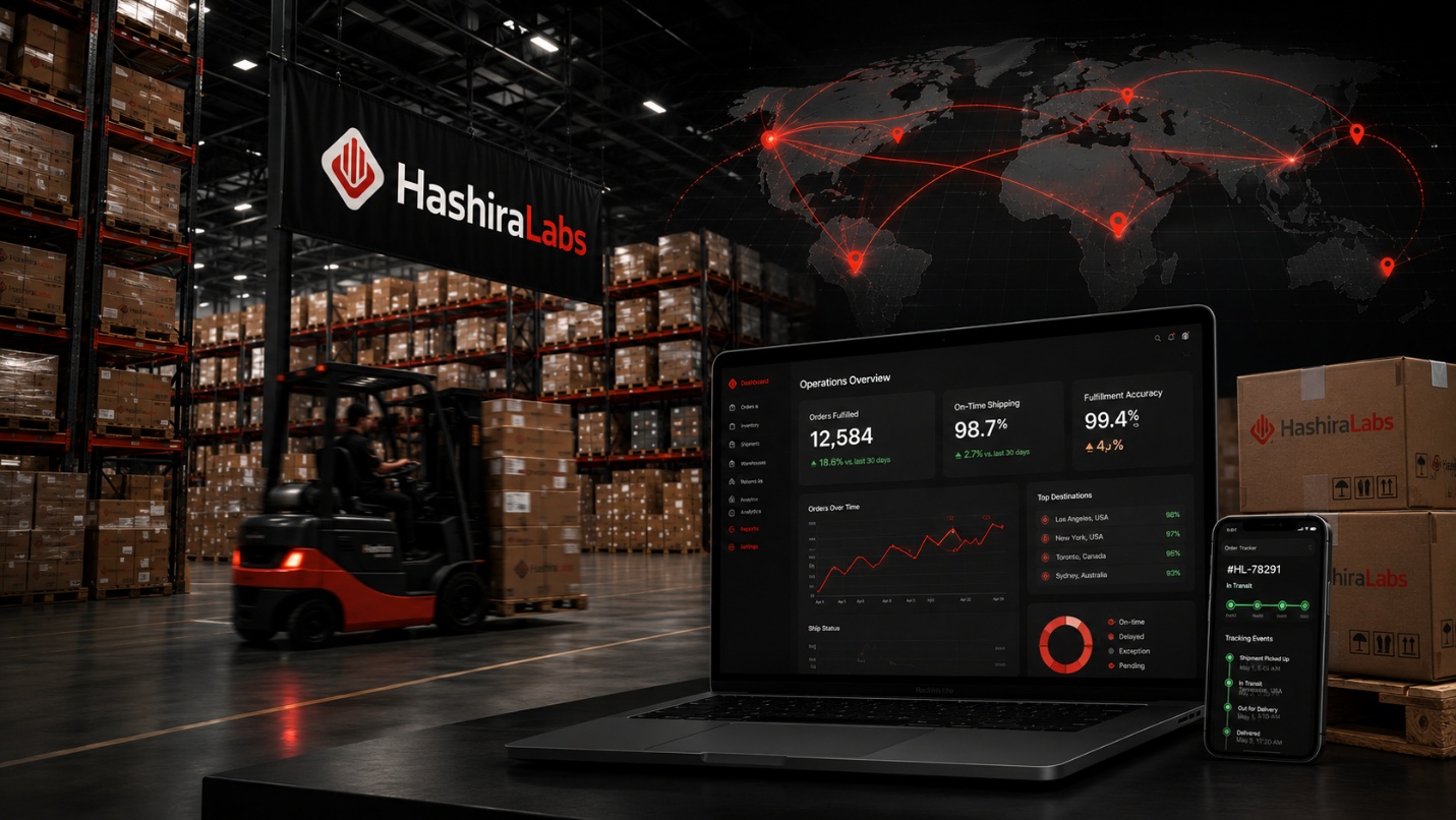 HashiraLabs warehouse operations dashboard